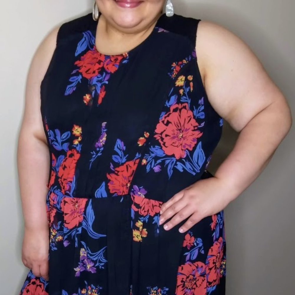 Hi/Low Vibrant Floral Dress